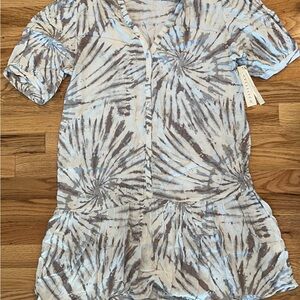 Tie-Dye Button-Up Dress